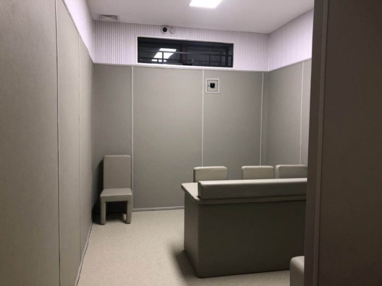 河北省紀委談話(huà)室防撞軟包廠(chǎng)工程案例圖示 談話(huà)室防撞軟包